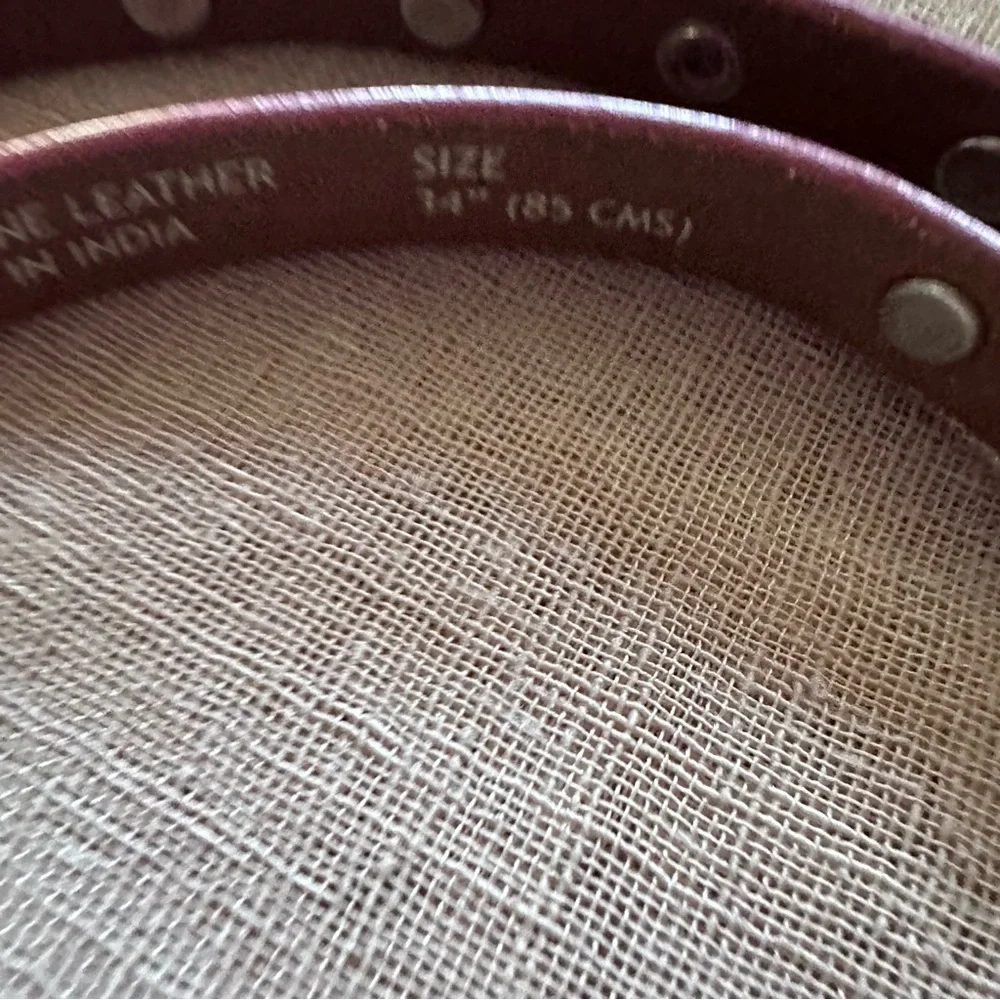 Levi's Western Red Leather Belt with Silver Tone Accents